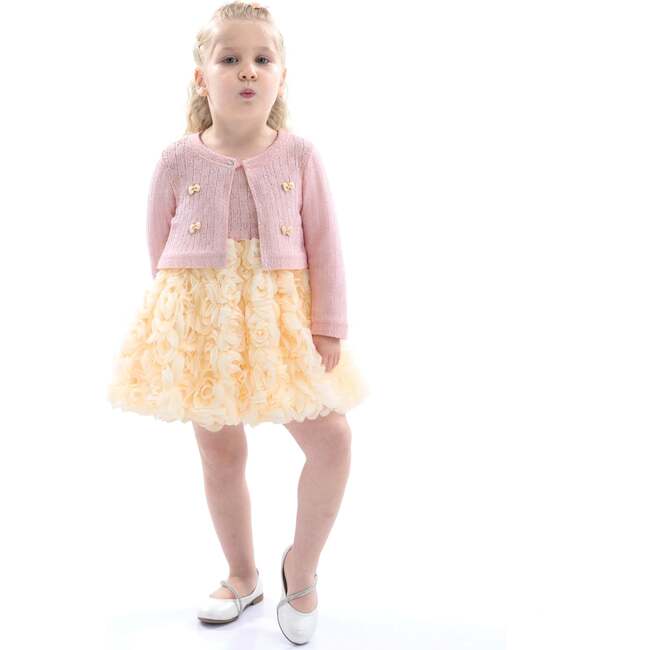 Rose Rabbit Cardigan Dress, Pink - Dresses - 2