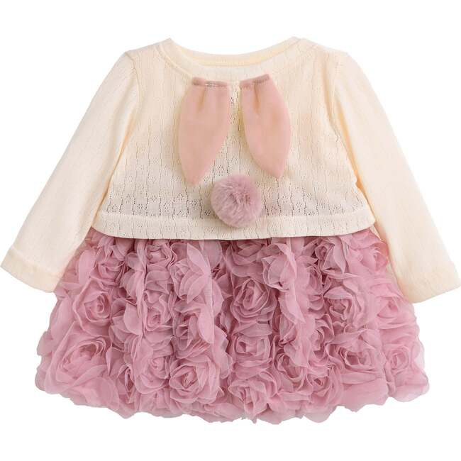 Rose Rabbit Cardigan Dress, Ivory - Dresses - 3