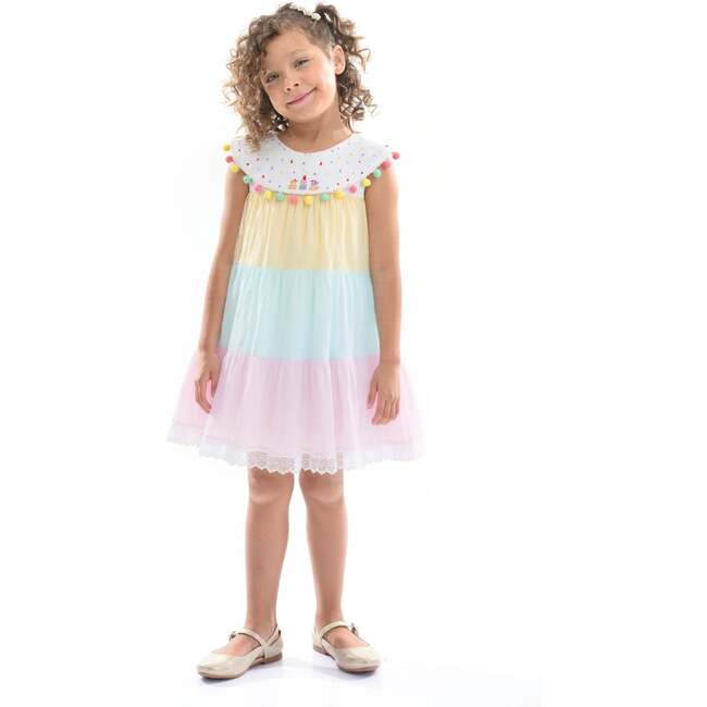 Layered Pom Dress, Multi - Dresses - 3