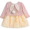 Rose Rabbit Cardigan Dress, Pink - Dresses - 3