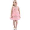 Flower Layered Tulle Dress, Pink - Dresses - 2