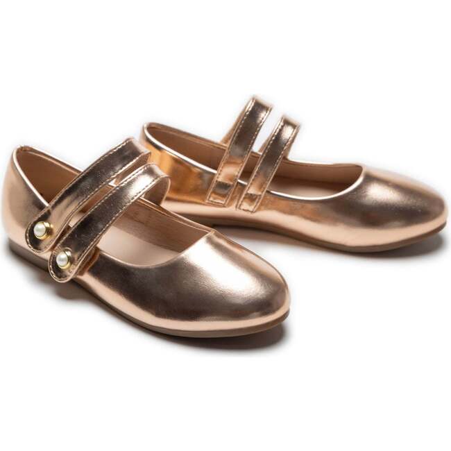 Dorothea Banded Patent Flats, Champagne - Mary Janes - 3