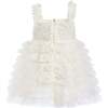 Bow Tiered Tulle Dress, Ivory - Dresses - 3