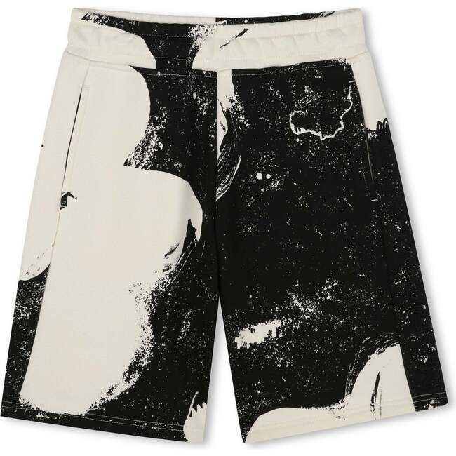 Ivory & Black Bermuda Shorts