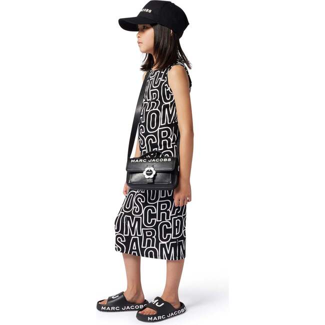 Black Sleeveless Logo Dress - Dresses - 2