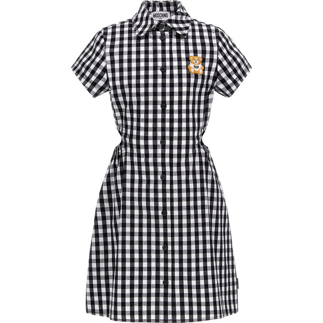 White & Black Check Dress