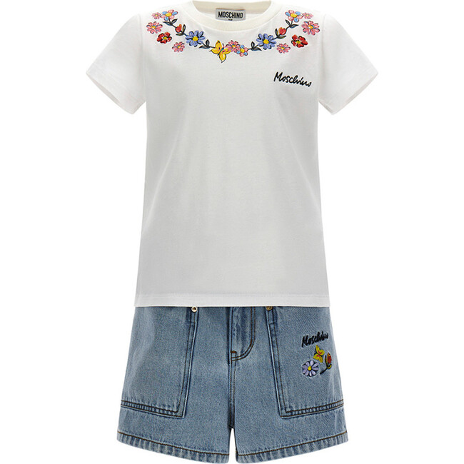 T-Shirt & Light Blue Shorts Set