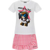 T-Shirt & Check Shorts Set - Mixed Apparel Set - 1 - thumbnail