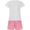 T-Shirt & Check Shorts Set - Mixed Apparel Set - 2