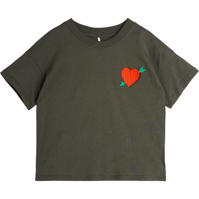 Arrowed Heart Embroidered T-Shirt