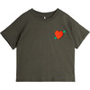 Arrowed Heart Embroidered T-Shirt - T-Shirts - 1 - thumbnail
