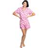 Women's Reindeer Pink Short PJ Set - Pajamas - 2