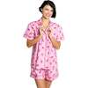 Women's Reindeer Pink Short PJ Set - Pajamas - 5