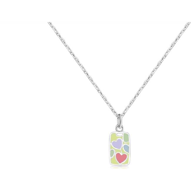 Cellphone Hearts Palladium Plating Girl's Pendant Necklace