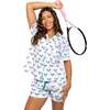Women's Tennis Navy Short PJ Set - Pajamas - 2