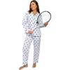 Women's Tennis Navy Long PJ Set - Pajamas - 2