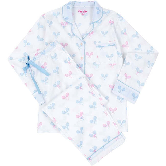 Women's Tennis Bow Long PJ Set
