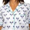 Women's Tennis Navy Short PJ Set - Pajamas - 3