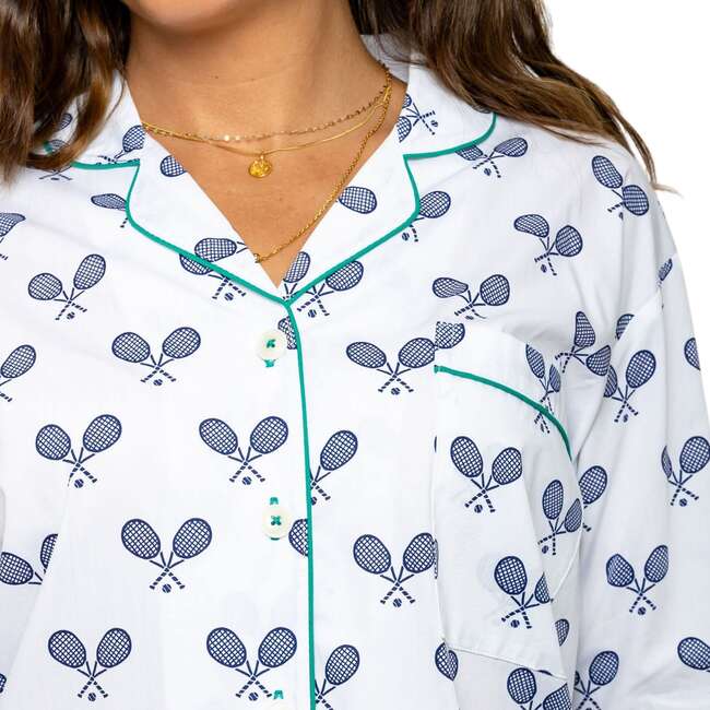 Women's Tennis Navy Night Shirt - Pajamas - 3