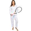 Women's Tennis Bow Long PJ Set - Pajamas - 2