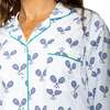 Women's Tennis Navy Long PJ Set - Pajamas - 3
