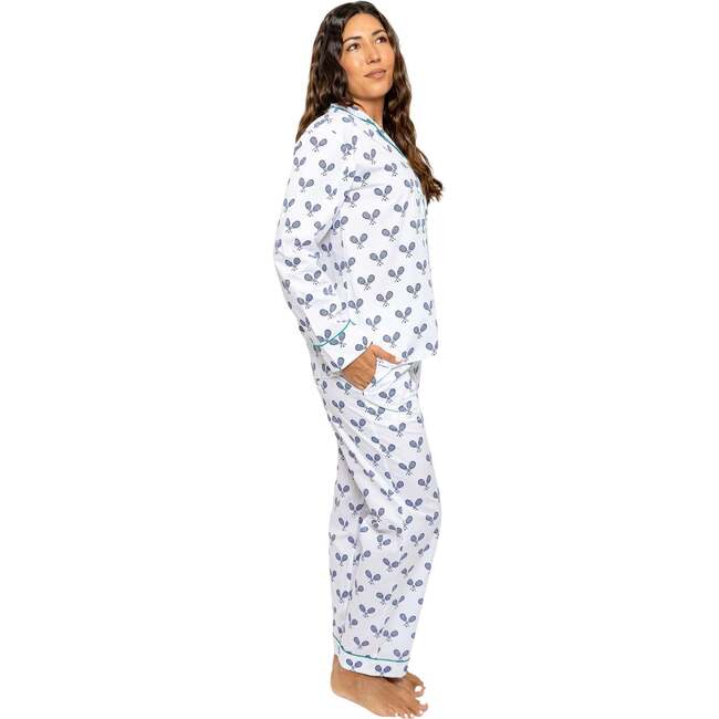 Women's Tennis Navy Long PJ Set - Pajamas - 4