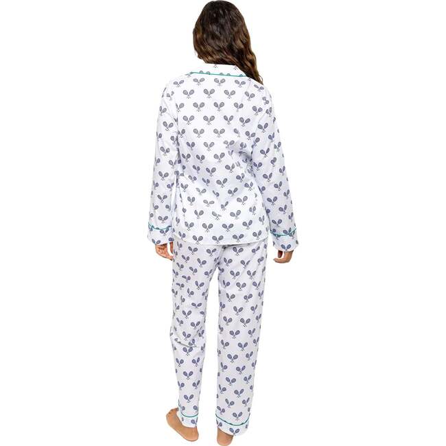 Women's Tennis Navy Long PJ Set - Pajamas - 5
