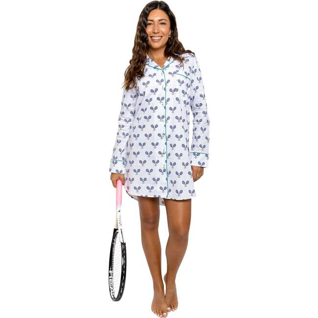 Women's Tennis Navy Night Shirt - Pajamas - 6