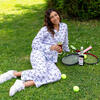 Women's Tennis Navy Long PJ Set - Pajamas - 6