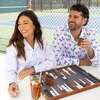 Women's Tennis Bow Long PJ Set - Pajamas - 7