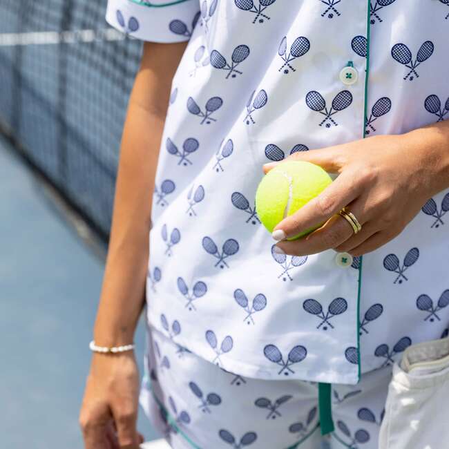 Women's Tennis Navy Short PJ Set - Pajamas - 7