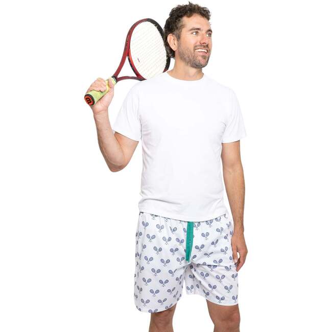 Men's Tennis Navy Sleep Shorts - Pajamas - 2