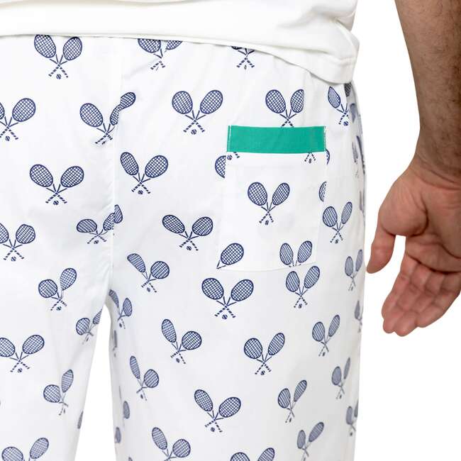 Men's Tennis Navy Sleep Shorts - Pajamas - 4