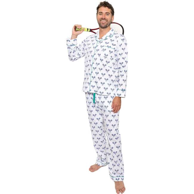 Men's Tennis Navy Long PJ Set - Pajamas - 2