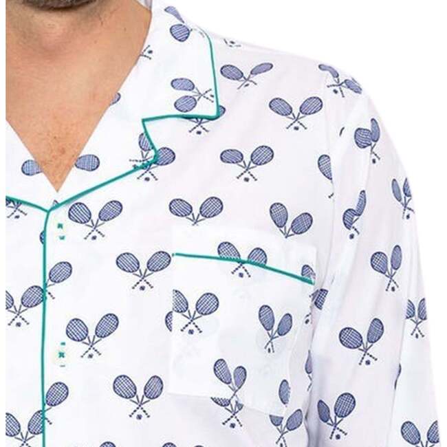Men's Tennis Navy Long PJ Set - Pajamas - 3