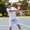 Men's Tennis Navy Sleep Shorts - Pajamas - 6