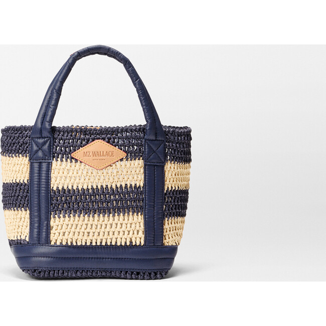 Min Crochet Tote, Dawn/Natural Stripe