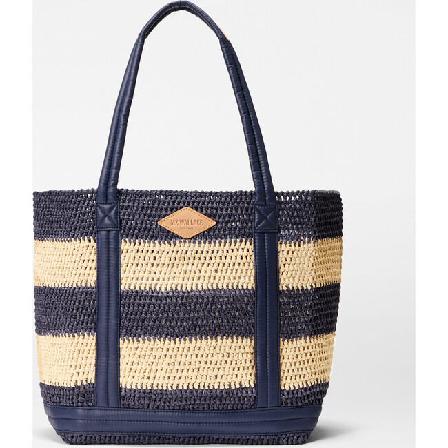 Medium Crochet Tote, Dawn/Natural Stripe