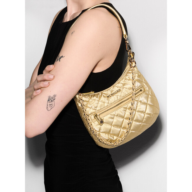 Mini Crosby Sienna, Light Gold Pearl Metallic - Bags - 3