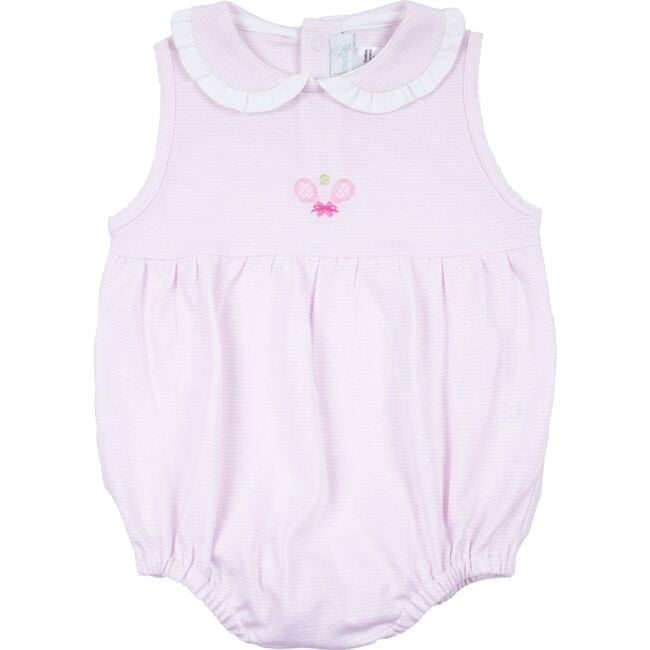 Bow Tennis Bubble Romper, Pink