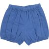 Blue Linen Diaper Cover, Blue - Pants - 1 - thumbnail