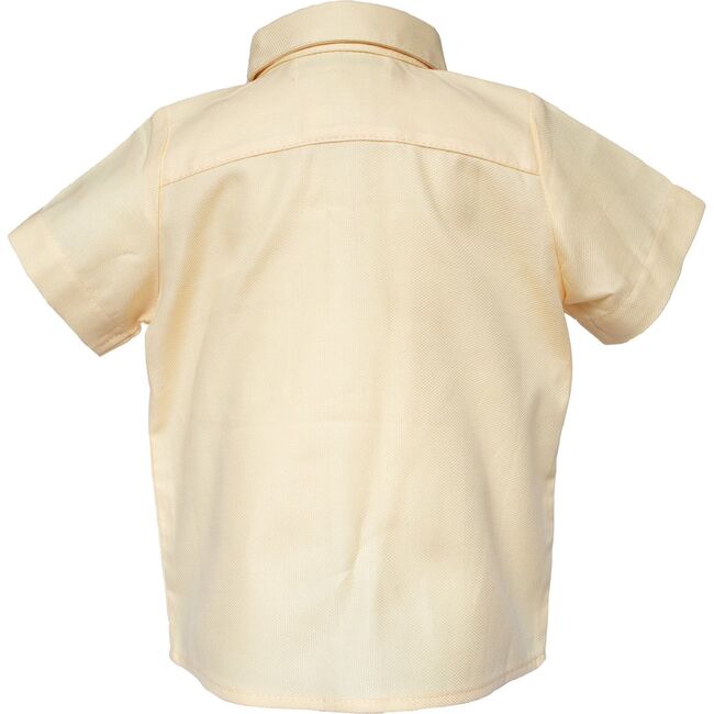 Yellow Pointed Collar Shirt, Beige - Button Downs - 2