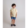Yellow Pointed Collar Shirt, Beige - Button Downs - 3