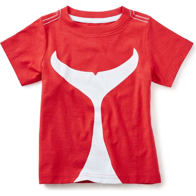 Whale Tail Graphic Tee, RED PEPPER
