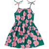 Tie Shoulder Twirl Dress, Bold Hibiscus - Dresses - 1 - thumbnail