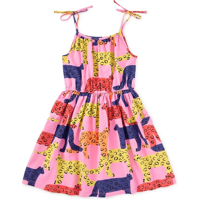 Tie Shoulder Twirl Dress, Bright Jaguars