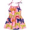 Tie Shoulder Twirl Dress, Bright Jaguars - Dresses - 2