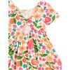 Twist Back Ballet Dress, Tropical Fruit Floral - Dresses - 3