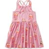 Strappy Back Skirted Dress, Cochin Monkeys in Pink - Dresses - 2