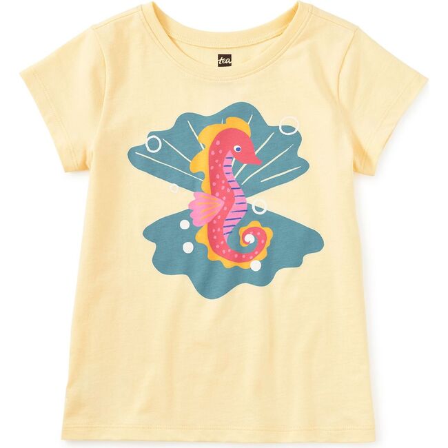 Seahorse & Pearls Graphic Tee, Banana